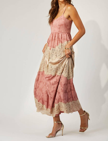 Charlotte Lace And Burnout Maxi Dress