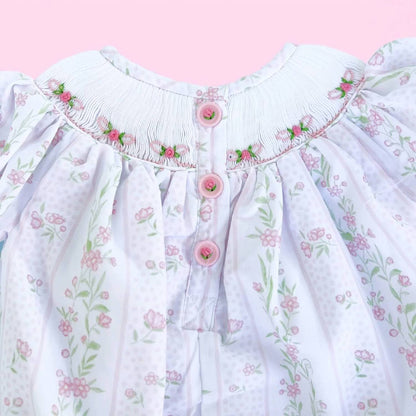 Kids Floral Big Sister Smocked Dress