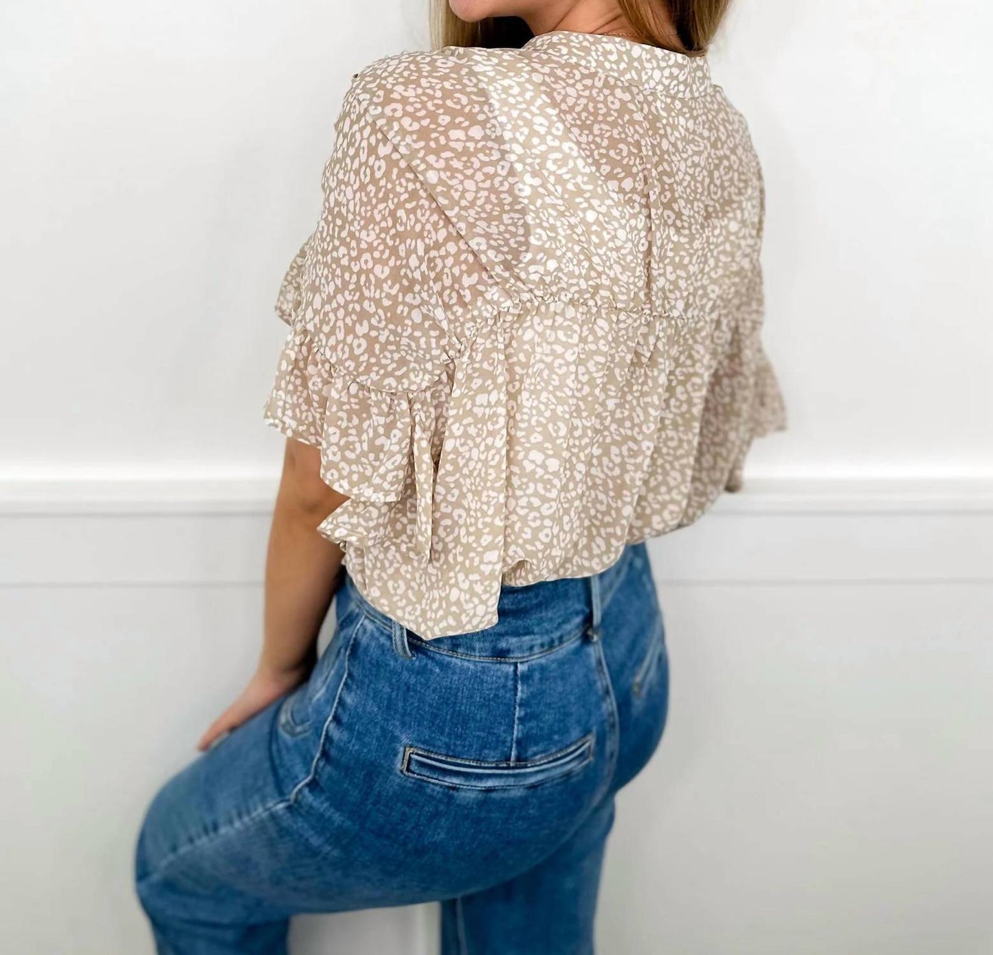 Wild Things Sheer Short Sleeve Top