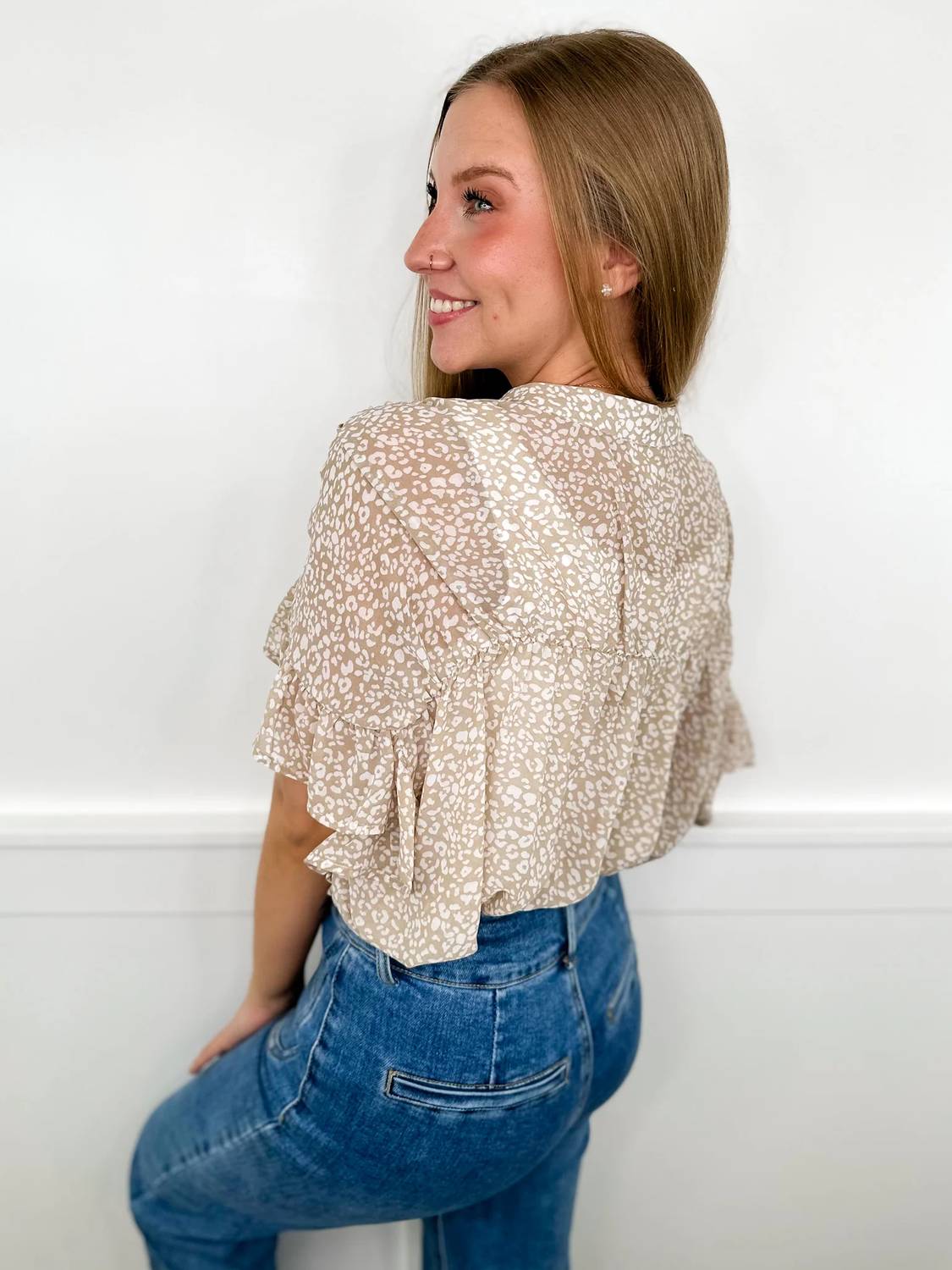 Wild Things Sheer Short Sleeve Top