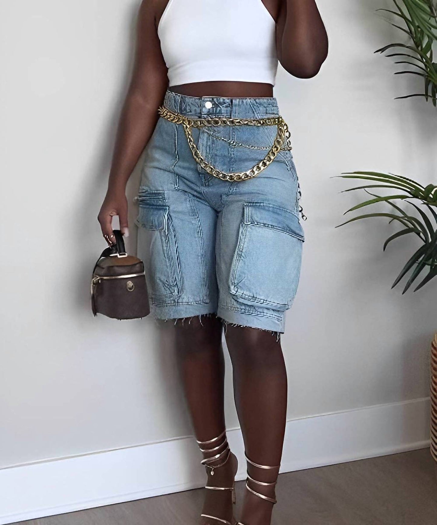 Cargo Pocket Denim Short