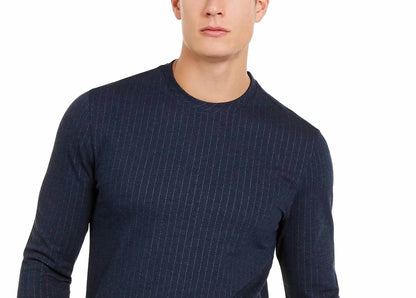 Pinstripe Stretch Crew Sweatshirt