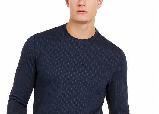 Pinstripe Stretch Crew Sweatshirt