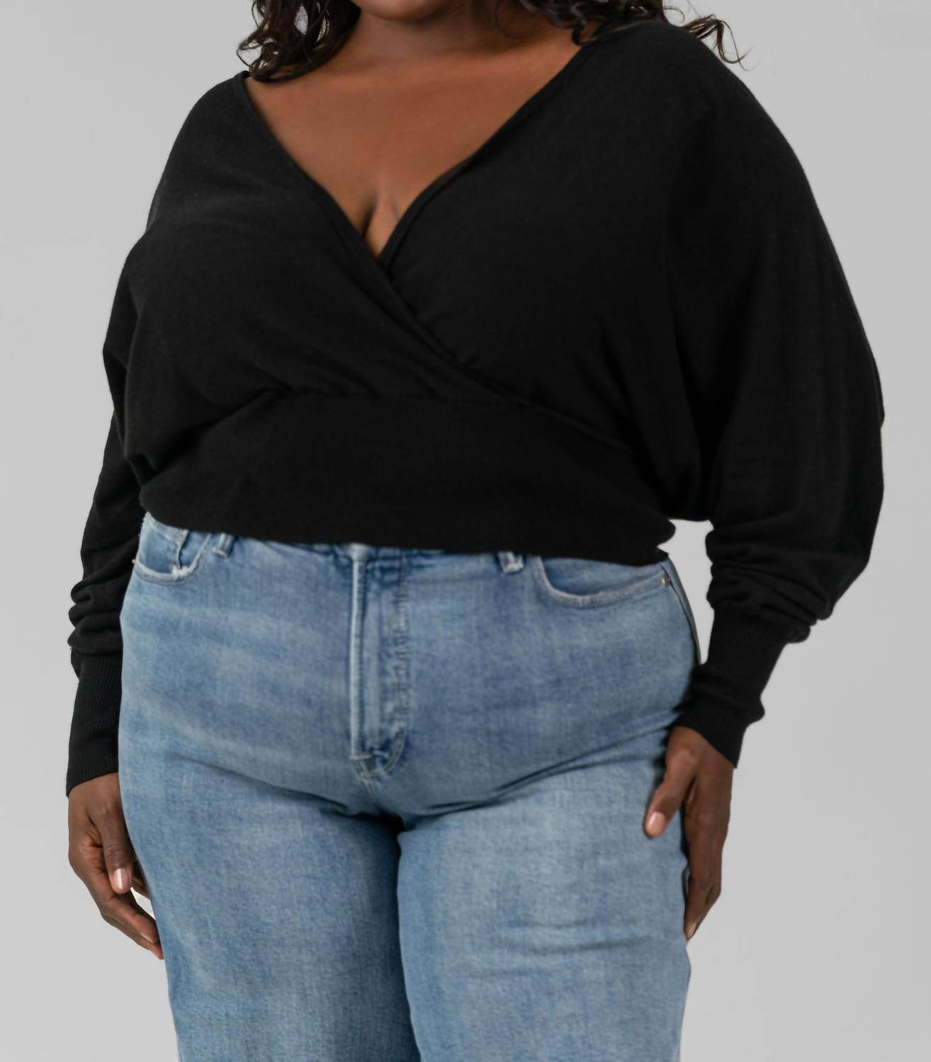 BITTE KAI RAND - Mullein Cotton Wrap Sweater - Plus Size - Rack Hunt -