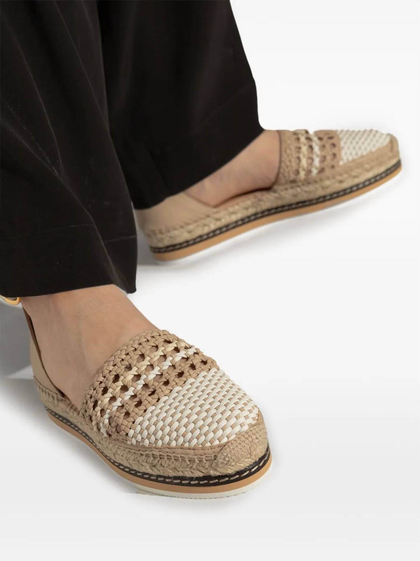 Odissi - Women's Lily Braided Flat Espadrille - Rack Hunt -