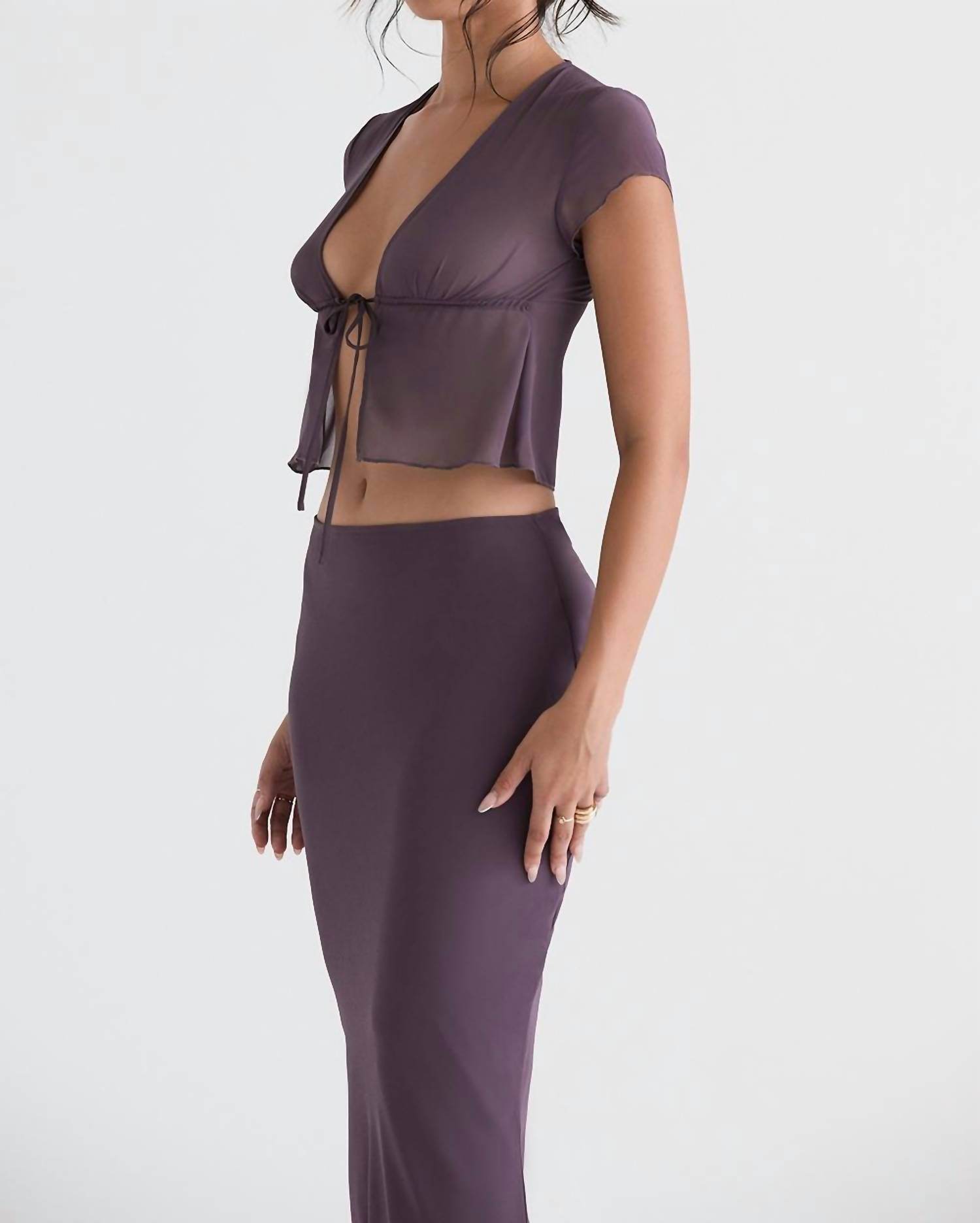 House of CB - Maia Tie Front Top - Rack Hunt -