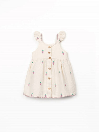Girls Pineapple Ruffle Dress