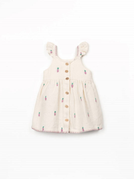 Girls Pineapple Ruffle Dress