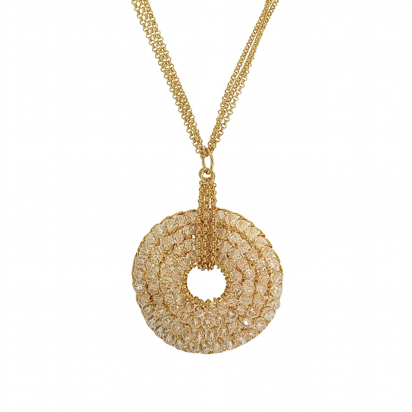 Women's Snowdrop Handmade Crochet Necklace