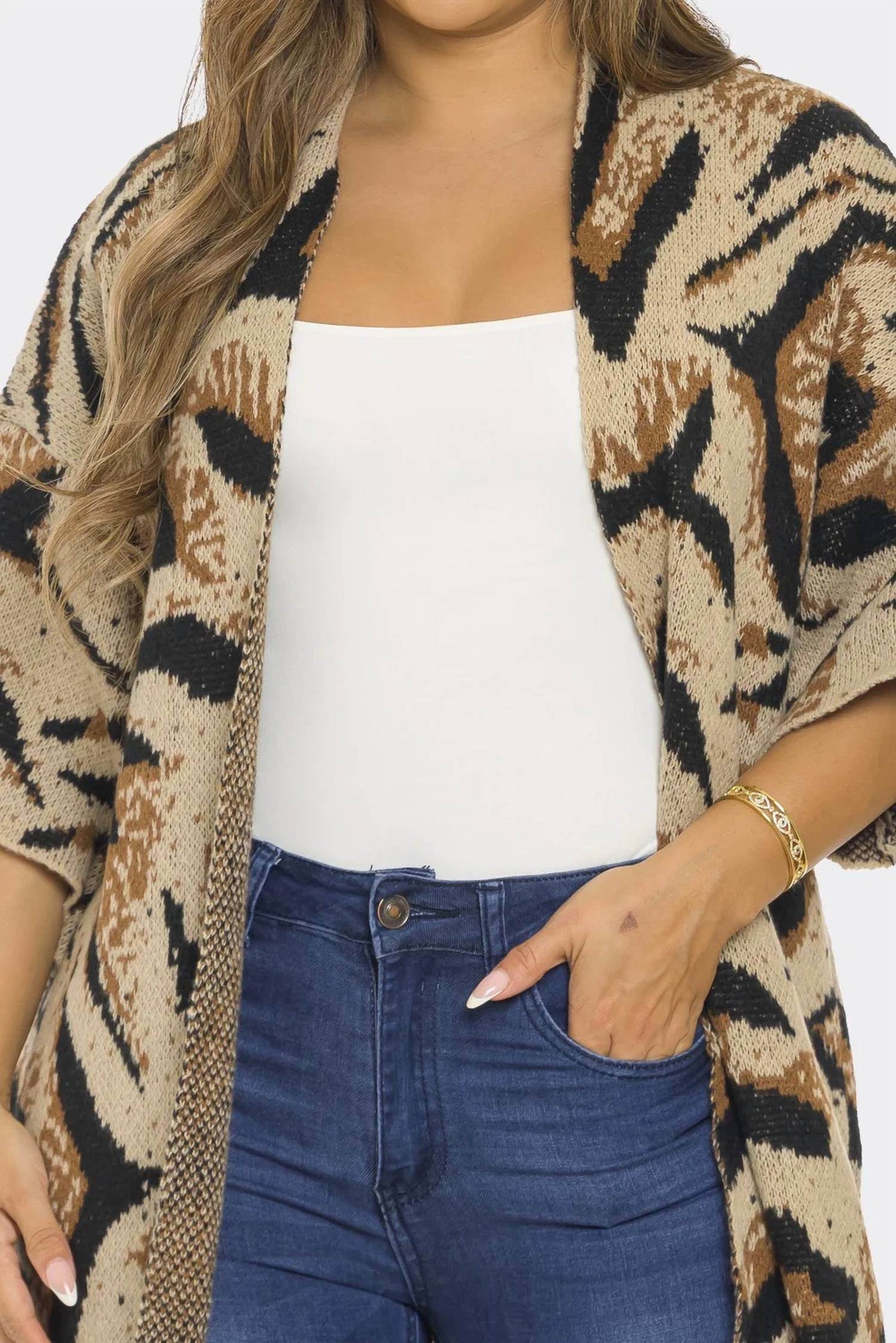 SJK Fashion - Printed Cardigan - Rack Hunt -