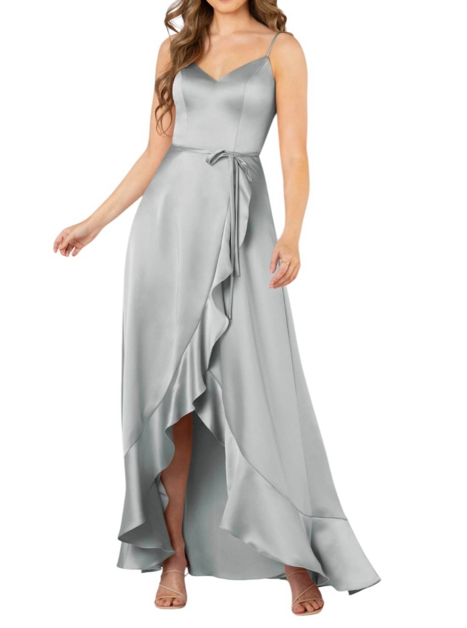 Sorella Vita - High-Low Sweetheart Neckline Bridesmaid Dress with Spaghetti Straps - Rack Hunt -