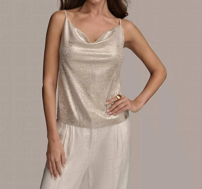 Metallic Sequin Embellished Camisole