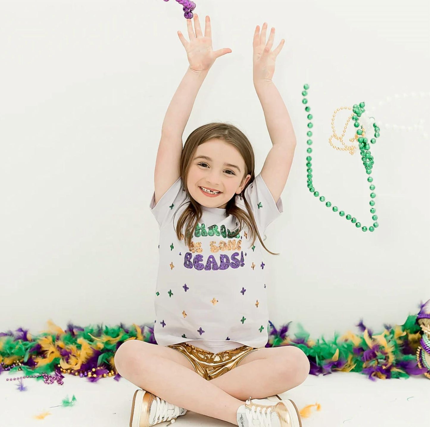Throw Me Some Beads Sequin Shirt