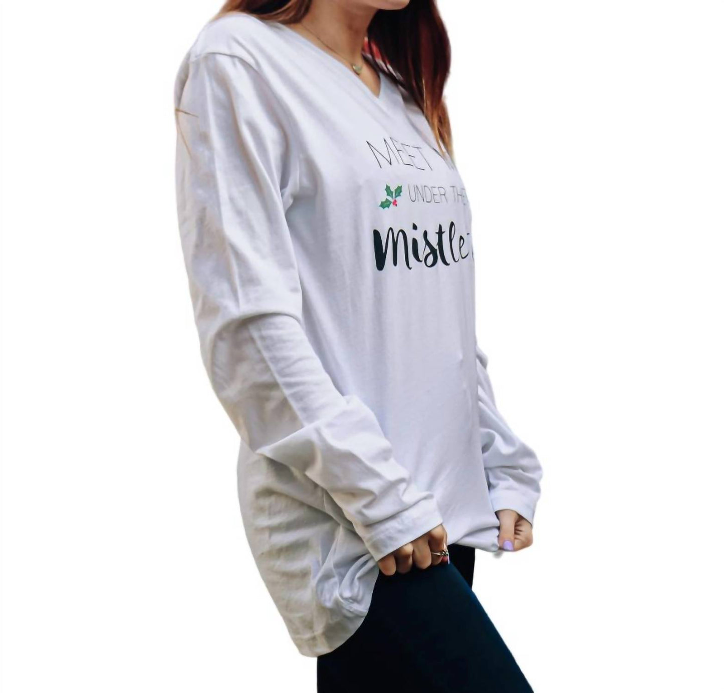 "Meet Me Under the Mistletoe" Long Sleeve Tee