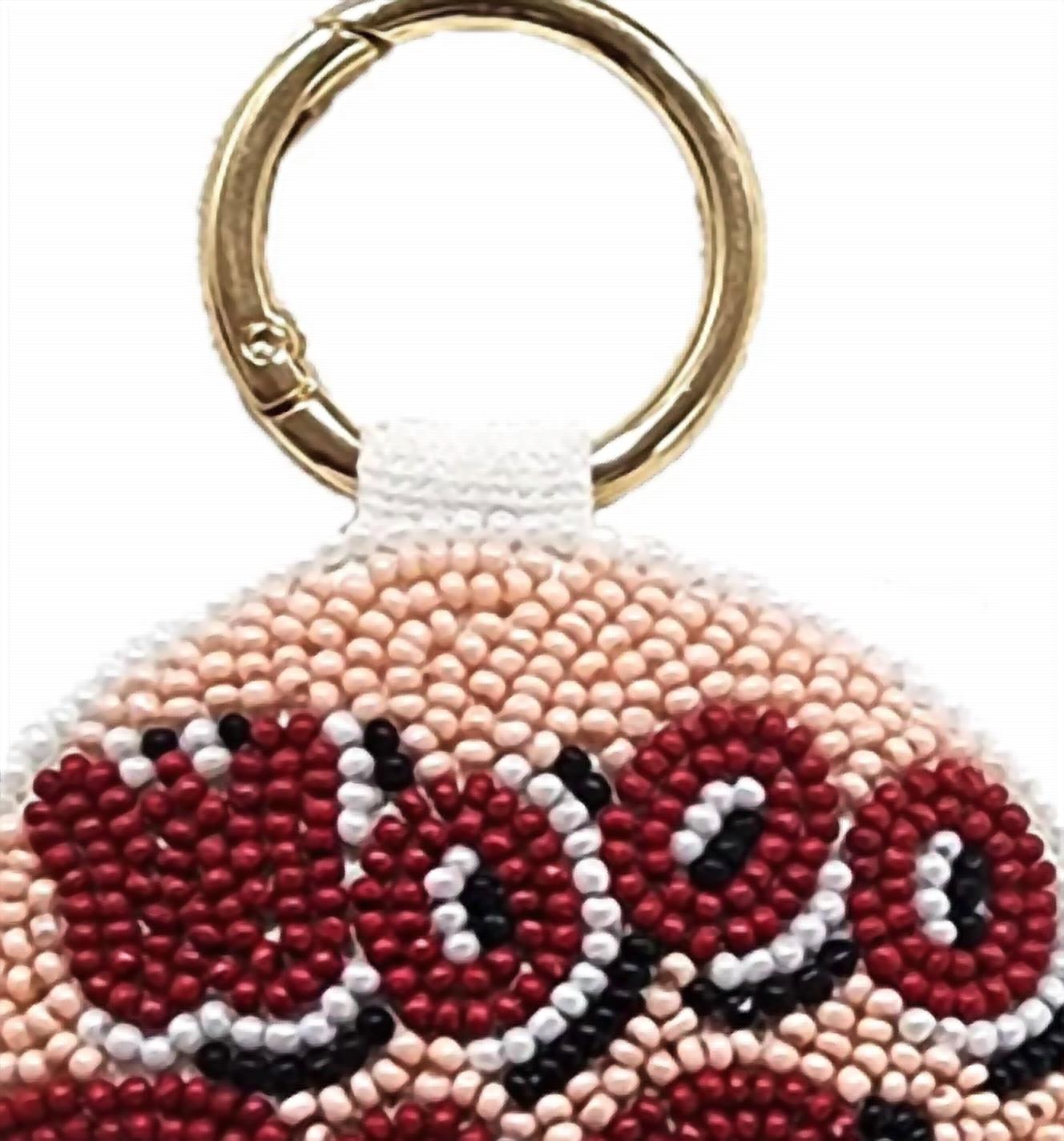 Women's Arkansas Razorbacks Beaded Keychain