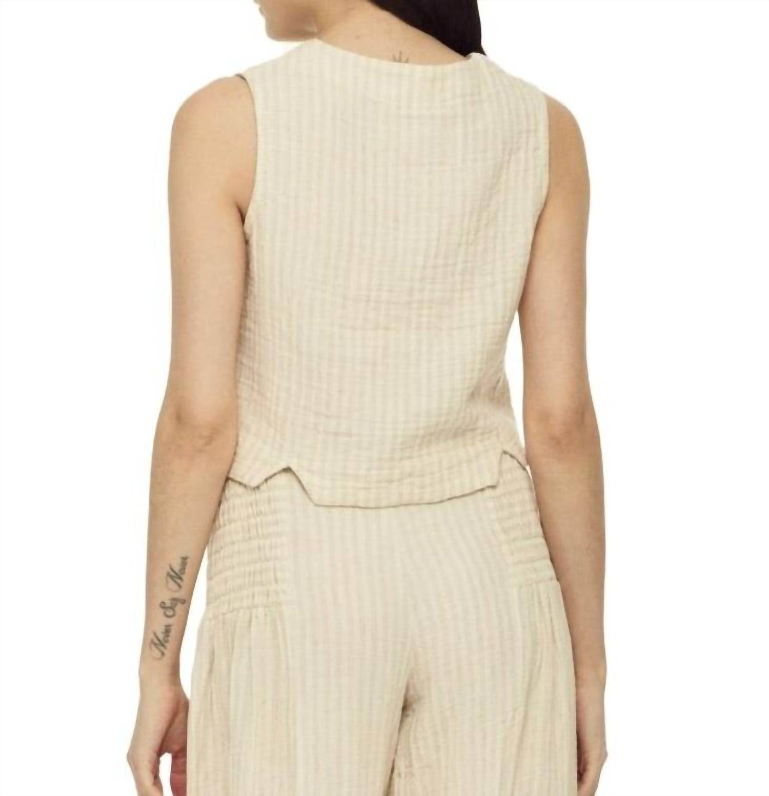 BLANCA - Striped Cotton Vest - Rack Hunt -