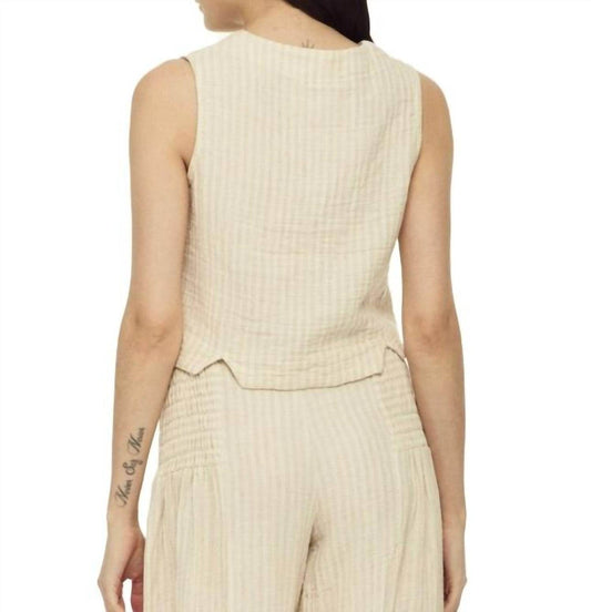 BLANCA - Striped Cotton Vest - Rack Hunt -