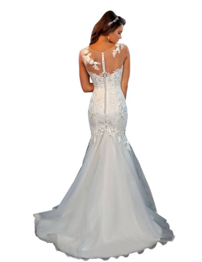 V Neck Bridal Fitted Maxi Dress