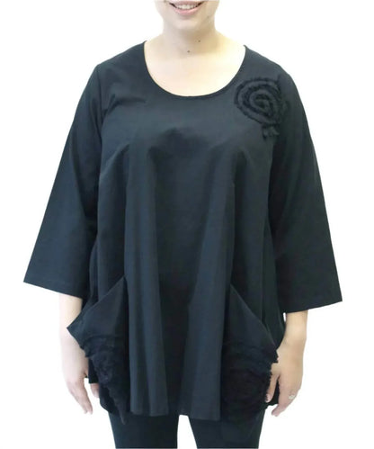 Modesce - Hand Painted Cotton Swirl Swing Tunic - Rack Hunt