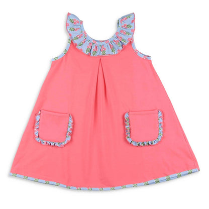 Girls Bouquet Pocket Dress