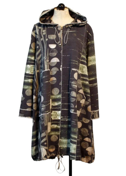 Women's Cotton Hooded Zip Front Coat