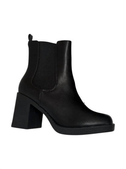 Women's Leather Brown Toe Bootie