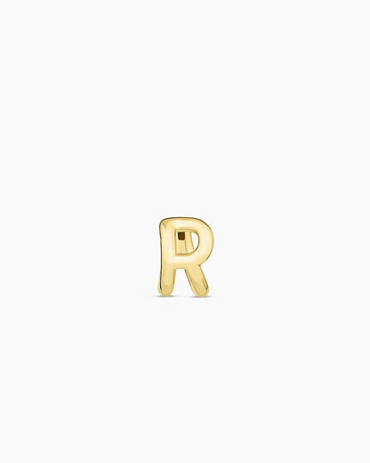 Women's Alphabet R Single Huggie