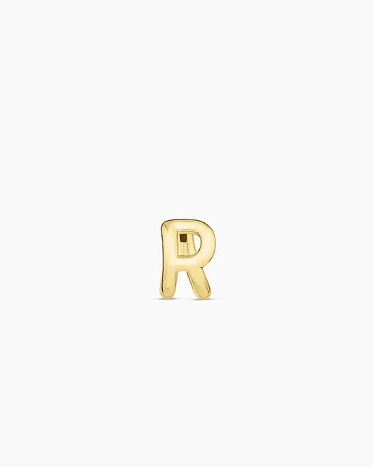 Women's Alphabet R Single Huggie