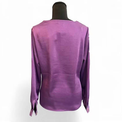 Women's Satin Cowl Neck Top