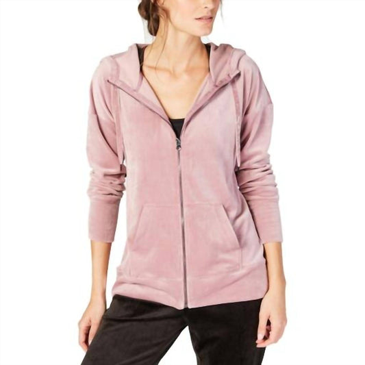 Velour Zip Hoodie