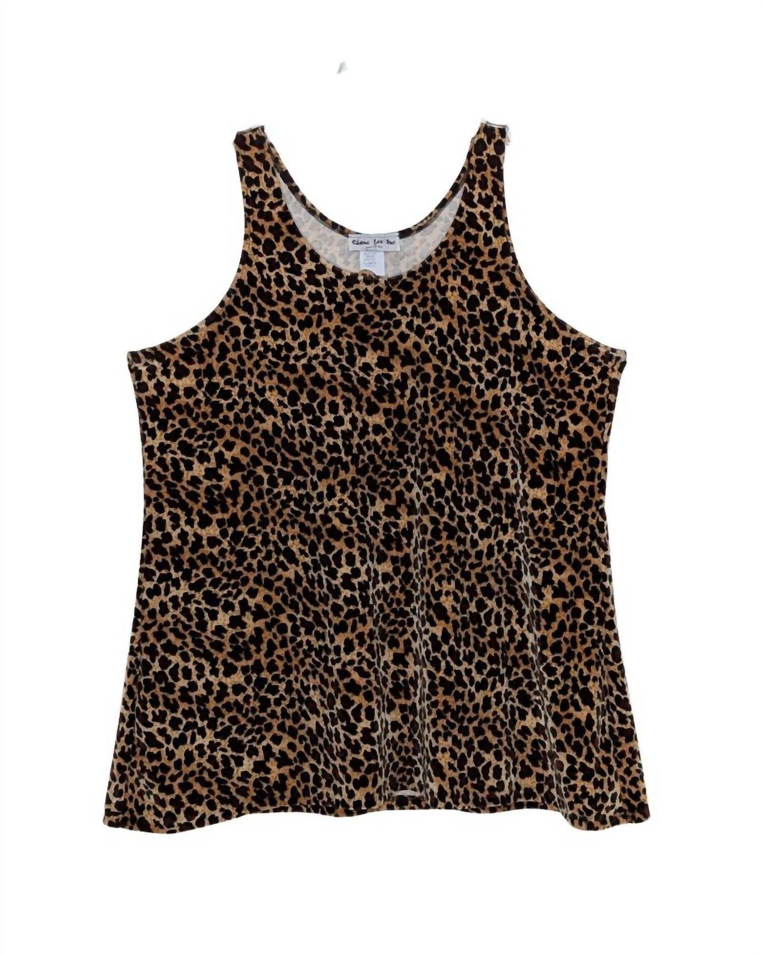 Shane Lee - Women's Leopard Suede Long Tank Top - Rack Hunt
