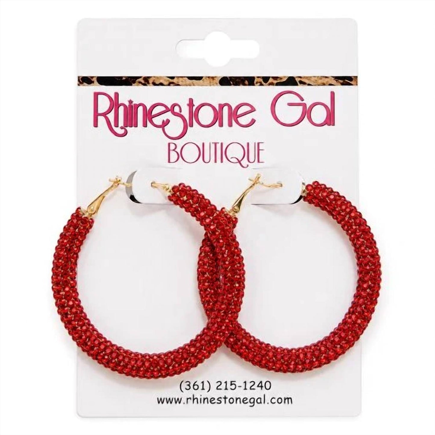 Women's Crystal Bling Hoop Earrings