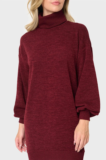 Gibsonlook - Blouson Sleeve Turtleneck Sweater Dress - Rack Hunt