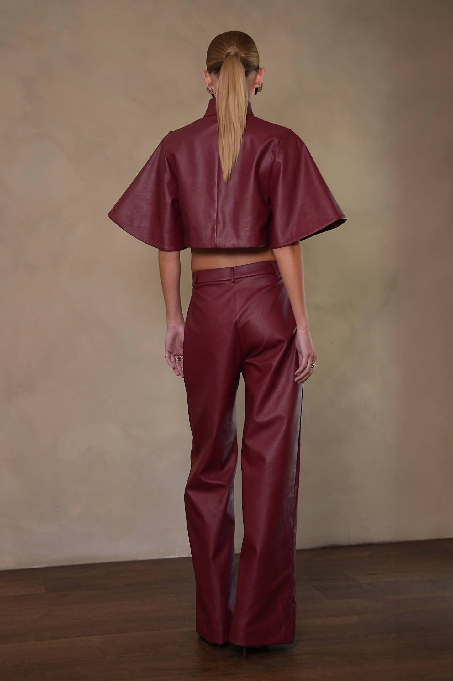 Mara Faux Leather Top