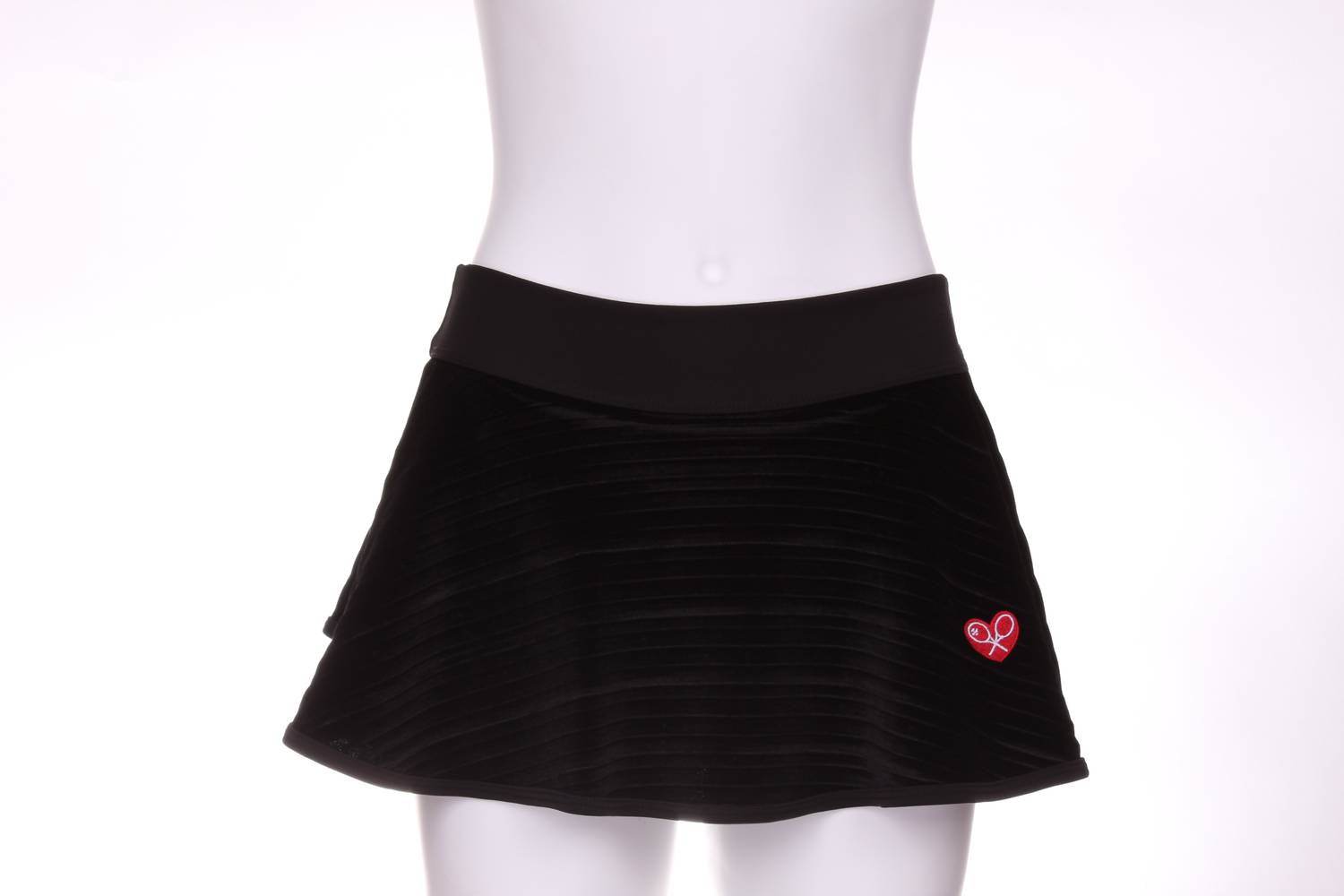 Love Love Tennis - Women's Striped Velvet Skirt - Rack Hunt -