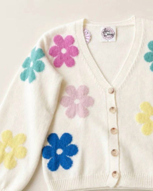 Girl's Floral Cardigan