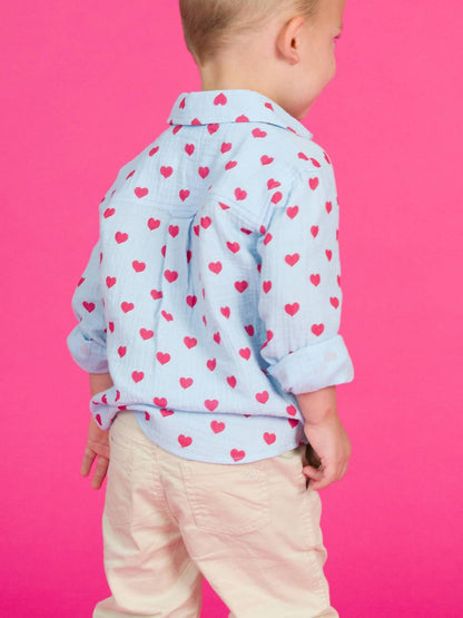 Kids Steal Your Heart Button Down Shirt