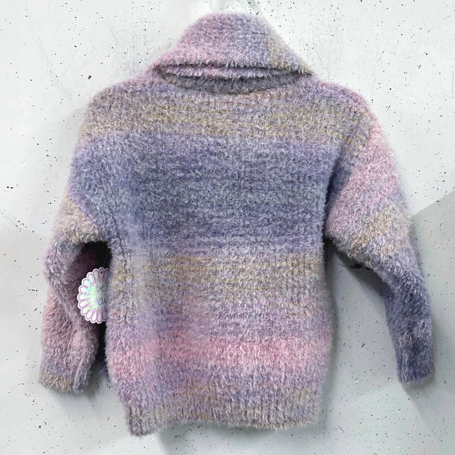 Plush Knit Sweater With Scarf