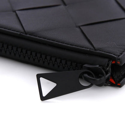 Unisex Zipper Around Leather Wallet