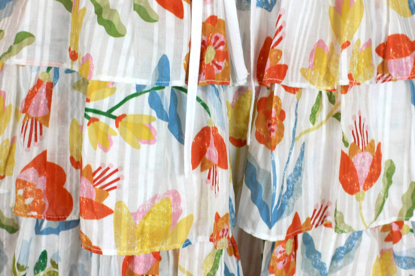 Flower Land Cotton Viscose Voile Mini Dress