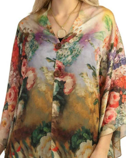 Sunset Floral Shawl