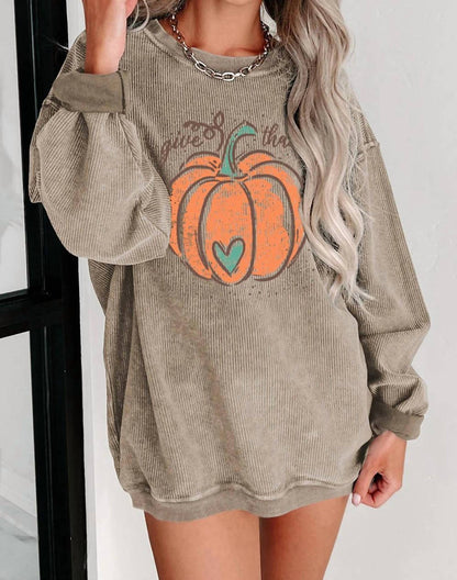 Give Thanks Corded Crewneck Sweatshirt