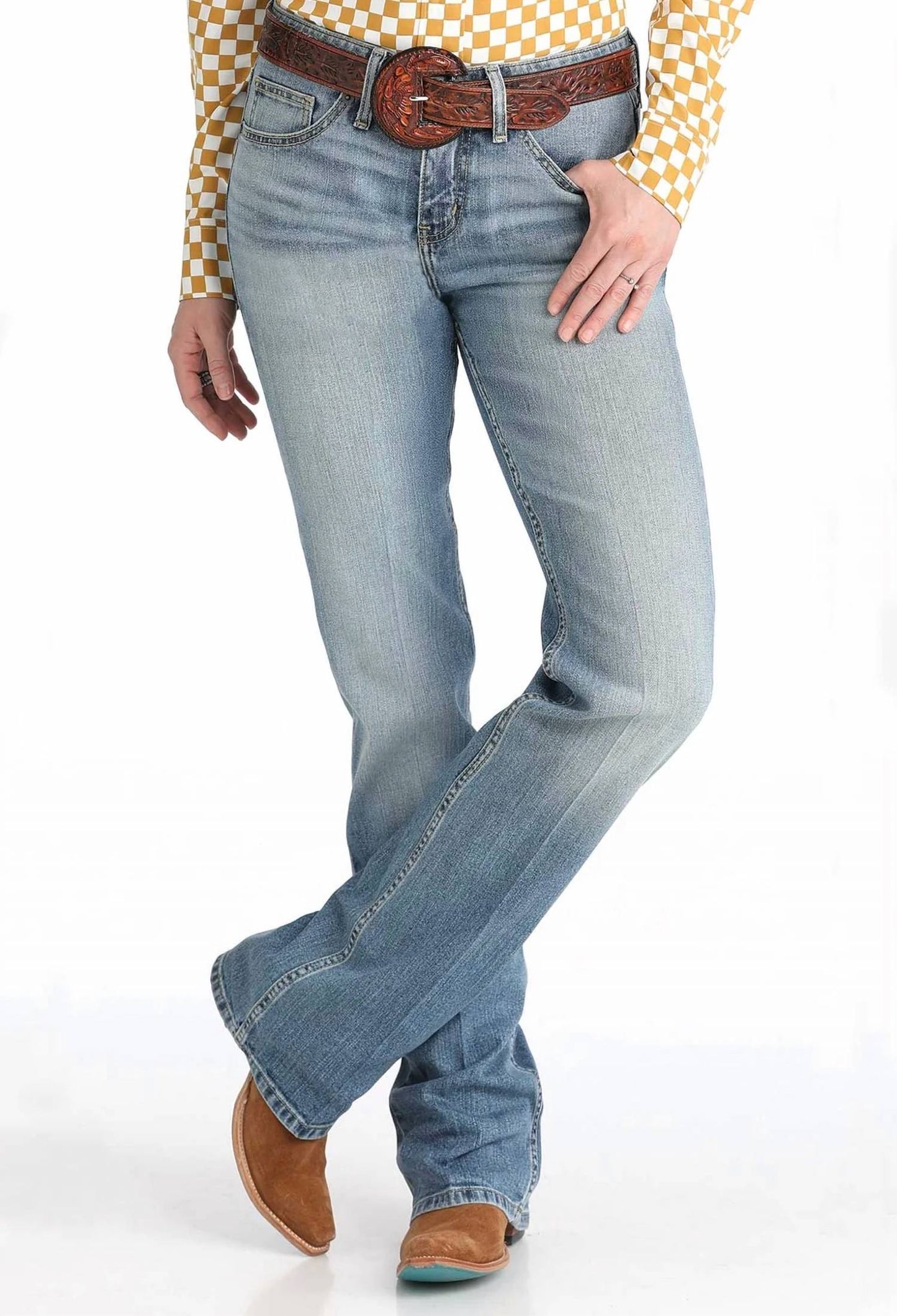 Hannah Moderate Rise Slim Bootcut Jeans