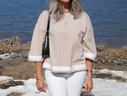 Margittes - Short Sleeve Top With Trim - Rack Hunt