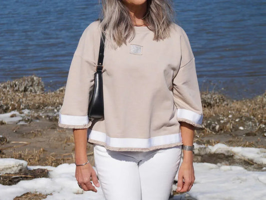 Margittes - Short Sleeve Top With Trim - Rack Hunt