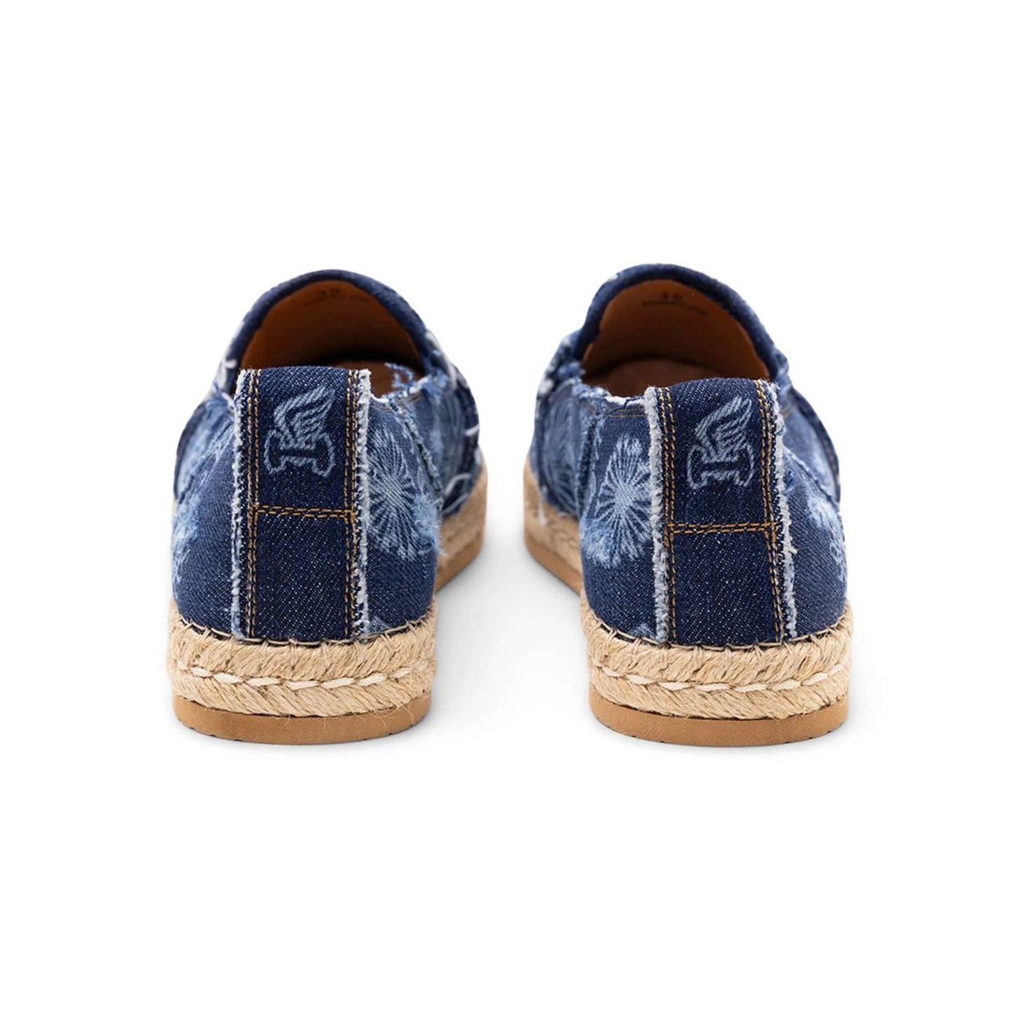 Women's Denim Floral Print Espadrilles