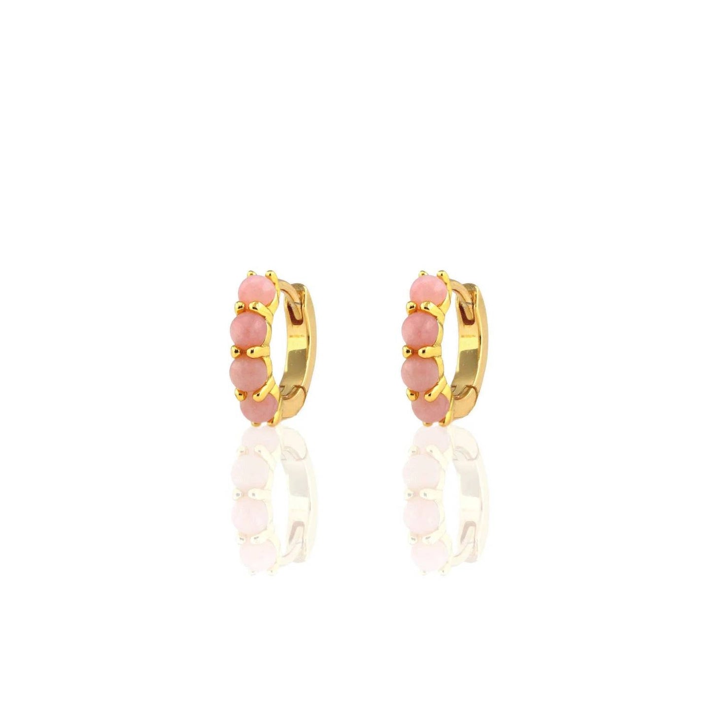 Women's Opal Huggie Hoop Earrings