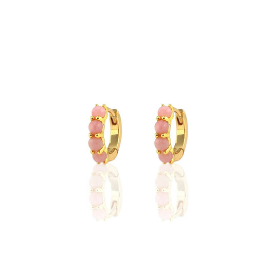 Women's Opal Huggie Hoop Earrings