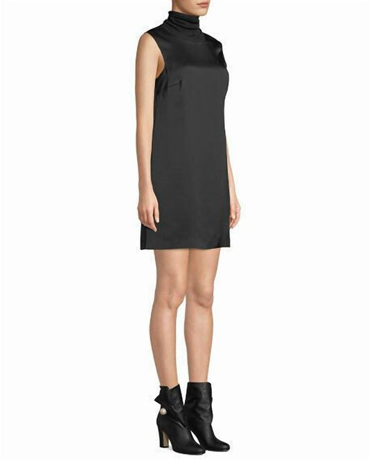 Club Monaco - Jourdan Sleeveless Turtleneck Straight Satin Dress - Rack Hunt