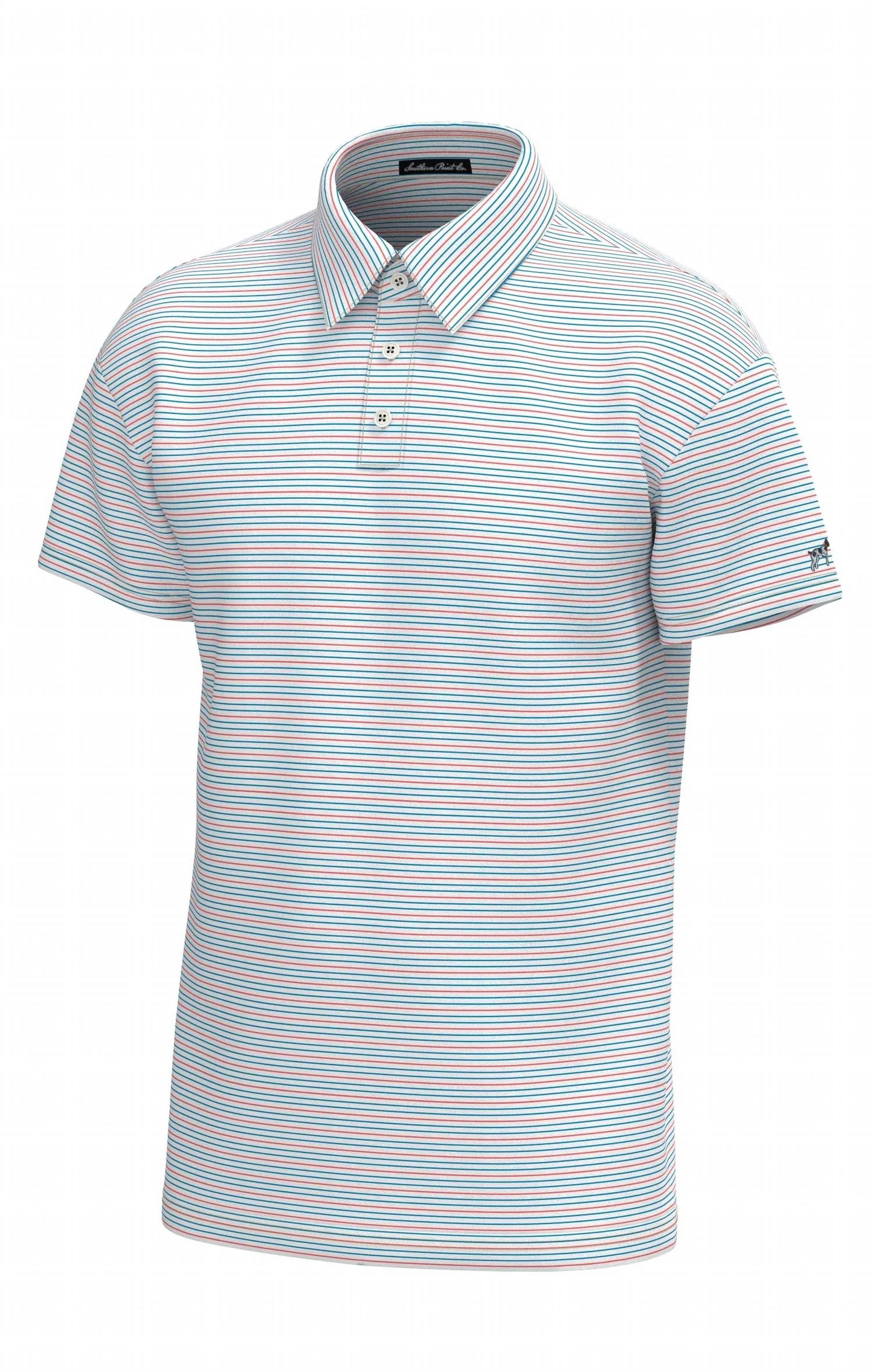 Men's Bayside Stripe Performance Polo